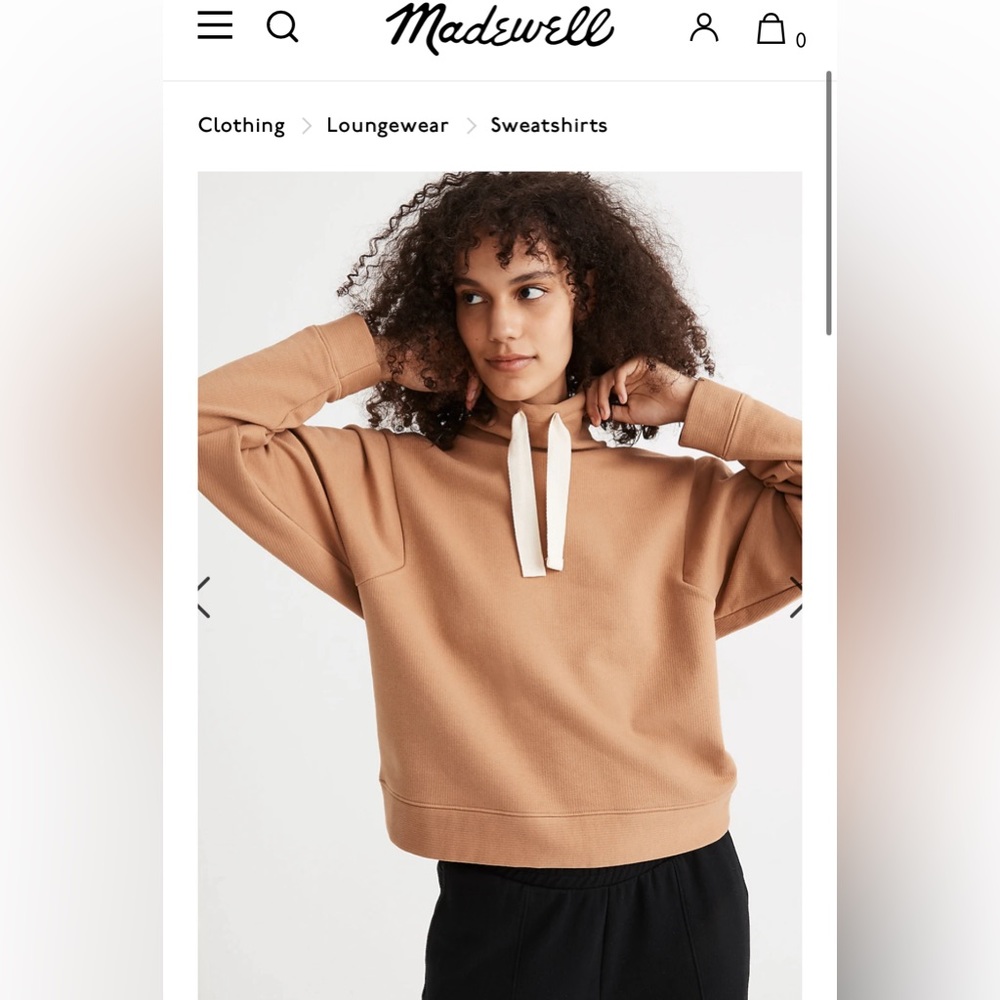 MWL Madewell Ribbed Funnelneck Sweatshirt